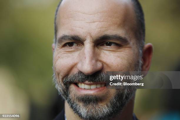 Dara Kowsrowshahi, chief executive officer of Uber Technologies Inc., looks on following an event in New Delhi, India, on Thursday, Feb. 22, 2018....