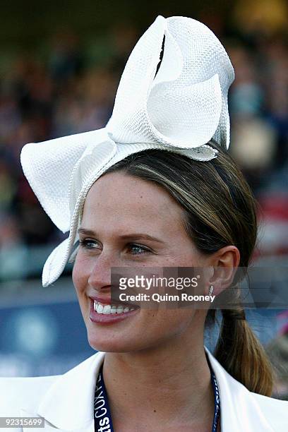 Francesca Camani looks on during the 2009 Cox Plate Day meeting at Moonee Valley Racecourse on October 24, 2009 in Melbourne, Australia.
