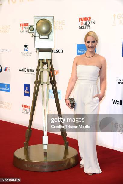 Judith Rakers attends the Goldene Kamera on February 22, 2018 in Hamburg, Germany.