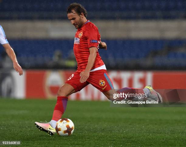 Filipe Teixeira of Fotbal Club FC Steaua Bucarest in action during UEFA Europa League Round of 32 match between Lazio and Steaua Bucharest at the...