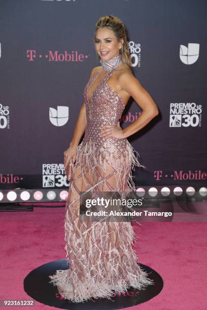 Ximena Cordoba attends Univision's 30th Edition Of "Premio Lo Nuestro A La Musica Latina" at American Airlines Arena on February 22, 2018 in Miami,...