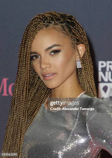 Leslie Grace attends Univision's 30th Edition Of "Premio Lo Nuestro A La Musica Latina" at American Airlines Arena on February 22, 2018 in Miami,...