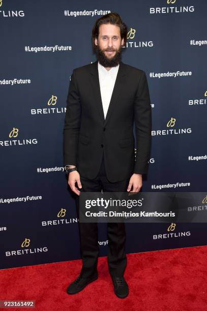 David de Rothschild on the red carpet at the "#LEGENDARYFUTURE" Roadshow 2018 New York on February 22, 2018.