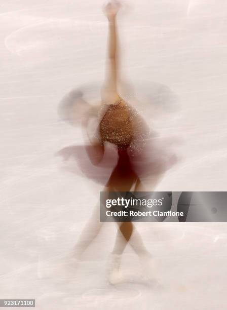 Alexia Paganini of Switzerland competes during the Ladies Single Skating Free Program on day fourteen of the PyeongChang 2018 Winter Olympic Games at...