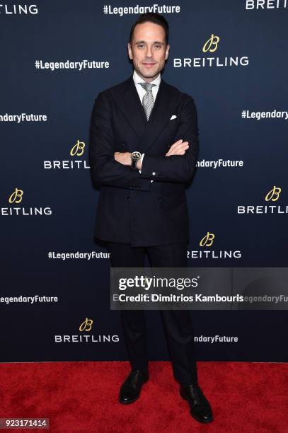 Brian Sacawa on the red carpet at the "#LEGENDARYFUTURE" Roadshow 2018 New York on February 22, 2018.