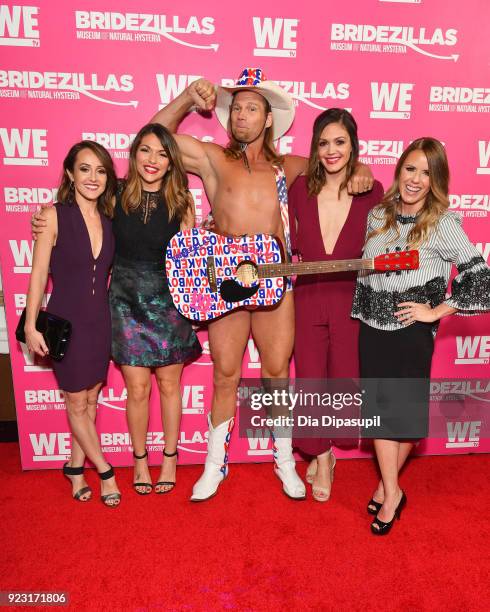 Ashley Hebert, DeAnna Pappas, Naked Cowboy, Desiree Hartsock, and Trista Sutter attend WE tv Launches Bridezillas Museum Of Natural Hysteria on...