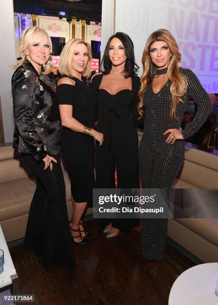 Margaret Josephs, Ramona Singer, Danielle Staub, and Teresa Giudice attend WE tv Launches Bridezillas Museum Of Natural Hysteria on February 22, 2018...