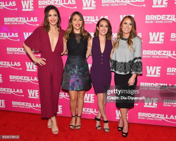 Desiree Hartsock, DeAnna Pappas, Ashley Hebert, and Trista Sutter attend WE tv Launches Bridezillas Museum Of Natural Hysteria on February 22, 2018...