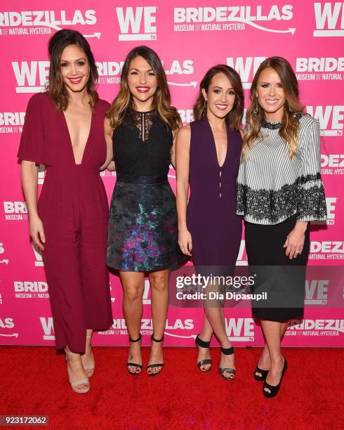 Desiree Hartsock, DeAnna Pappas, Ashley Hebert, and Trista Sutter attend WE tv Launches Bridezillas Museum Of Natural Hysteria on February 22, 2018...