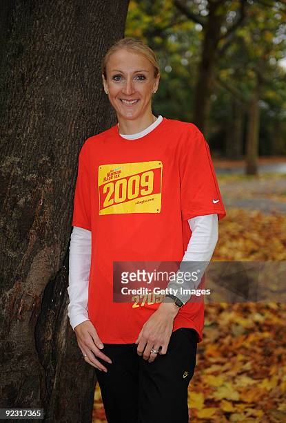 Paula Radcliffe attends a unique women's only 10k run in Victoria Park as part of the Nike+ Human Race 2009, which saw hundreds and thousands of...