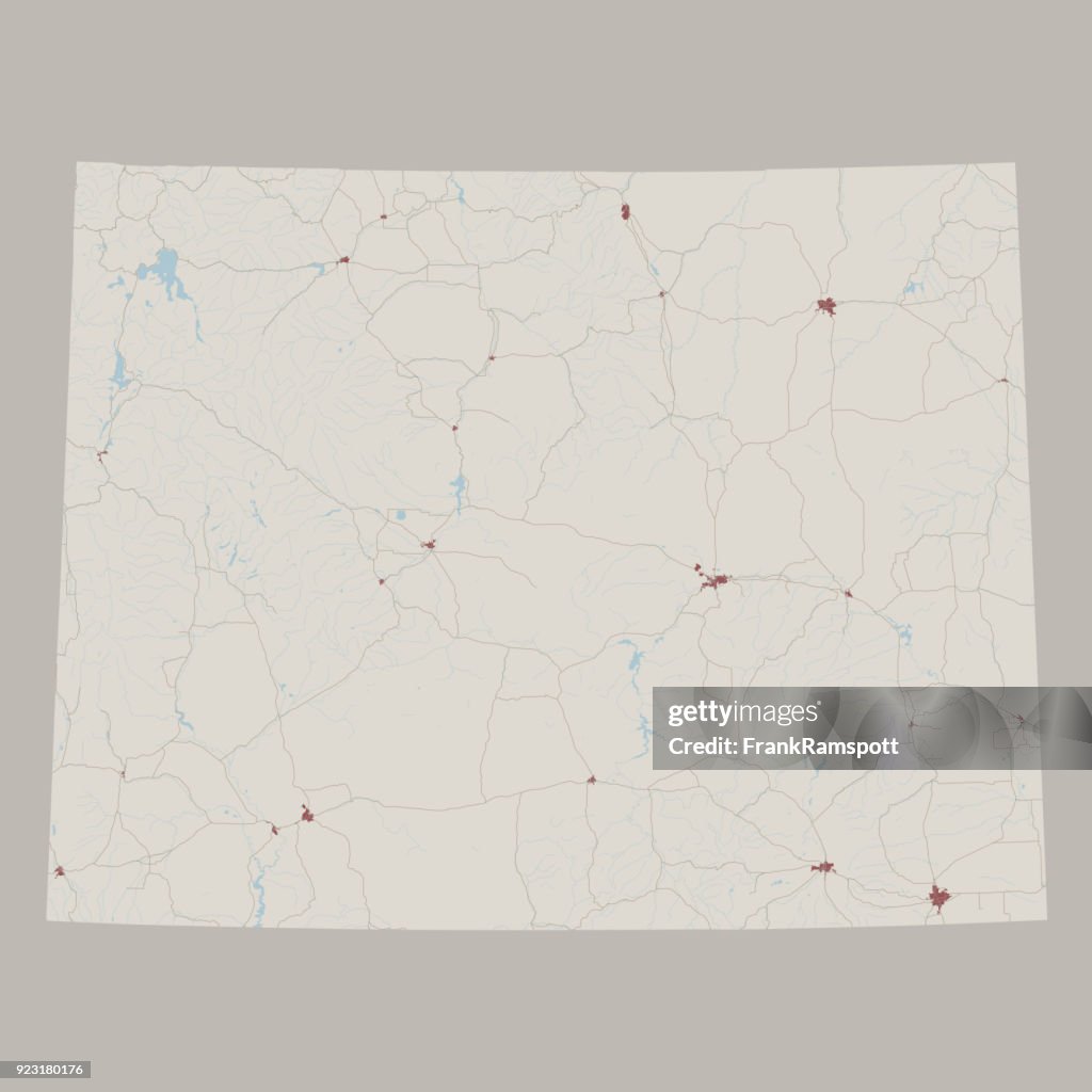 懷俄明州美國國家路線圖