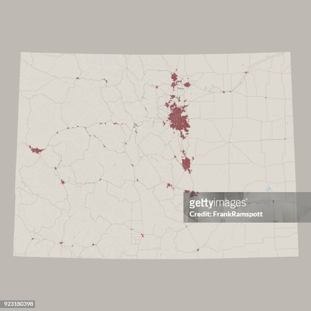科羅拉多美國國家路線圖 - 美國州份 幅插畫檔、美工圖案、卡通及圖標