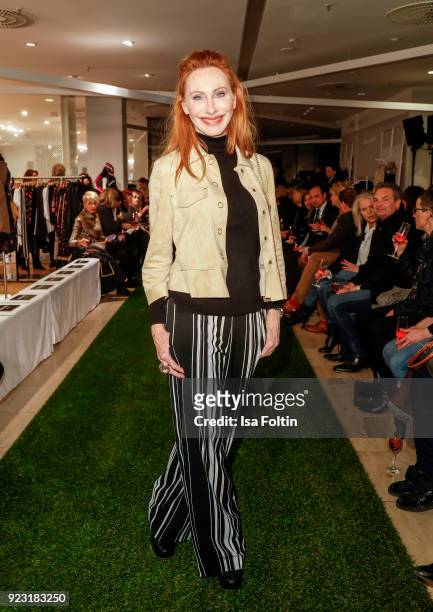 Andrea Sawatzki attends the KaDeWe X Marc Cain Fashion Show Spring/Summer Collection 2018 at KaDeWe on February 22, 2018 in Berlin, Germany.