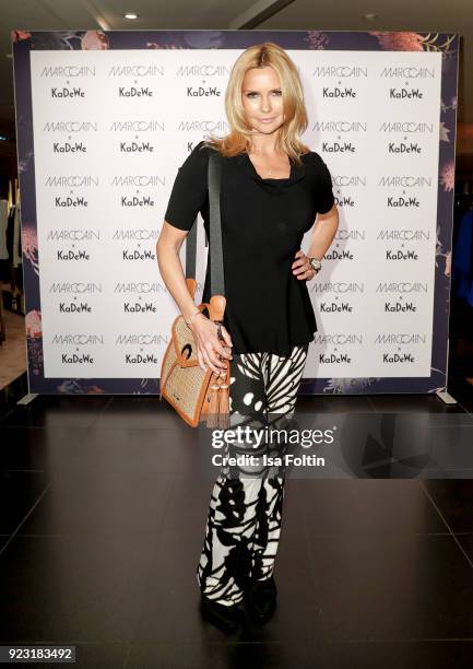 Veronica Ferres attends the KaDeWe X Marc Cain Fashion Show Spring/Summer Collection 2018 at KaDeWe on February 22, 2018 in Berlin, Germany.