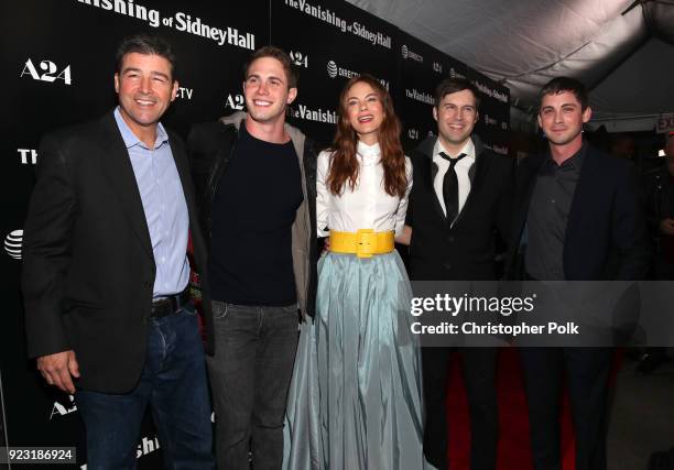 Kyle Chandler, Blake Jenner, Michelle Monaghan, Shawn Christensen and Logan Lerman attends the premiere of A24 and DirecTV's "The Vanishing Of Sidney...