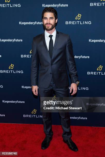 Darren Criss attends Breitling Celebrates The North American Stopover of its Global Roadshow at Duggal Greenhouse on February 22, 2018 in the...