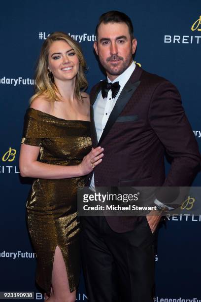 Kate Upton and Justin Verlander attend Breitling Celebrates The North American Stopover of its Global Roadshow at Duggal Greenhouse on February 22,...