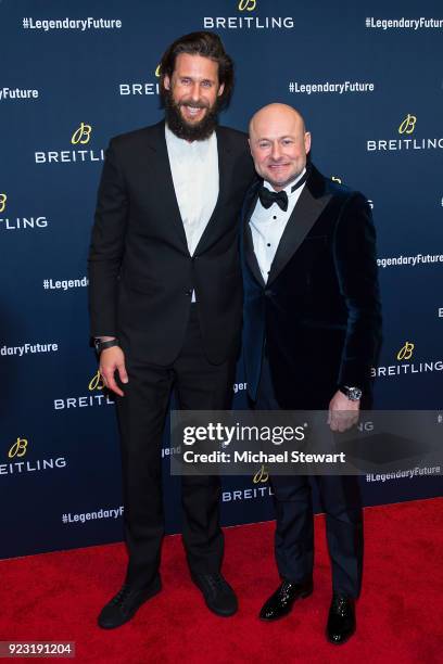 David de Rothschild and Georges Kern attend Breitling Celebrates The North American Stopover of its Global Roadshow at Duggal Greenhouse on February...