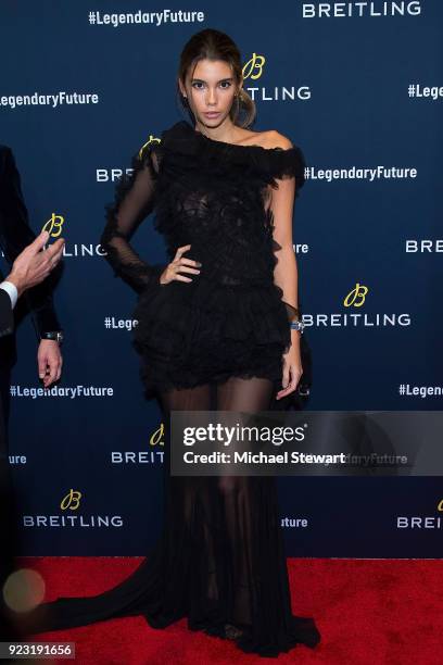 Cindy Mello attends Breitling Celebrates The North American Stopover of its Global Roadshow at Duggal Greenhouse on February 22, 2018 in the Brooklyn...