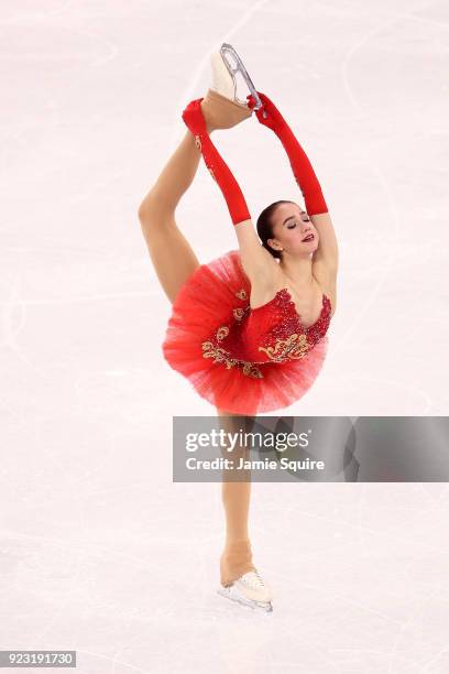 Alina Zagitova of Olympic Athlete from Russia competes during the Ladies Single Skating Free Skating on day fourteen of the PyeongChang 2018 Winter...