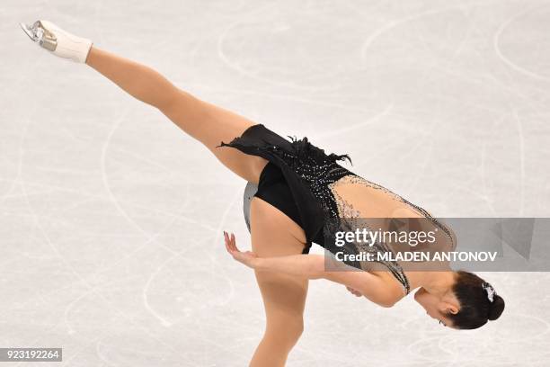 Canada's Kaetlyn Osmond competes in the women's single skating free skating of the figure skating event during the Pyeongchang 2018 Winter Olympic...