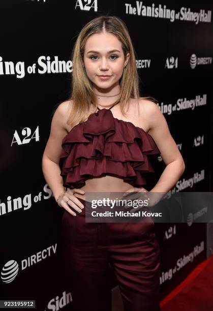 Brec Bassinger attends the Los Angeles Special Screening of 'The Vanishing of Sidney Hall' on February 22, 2018 in Los Angeles, California.