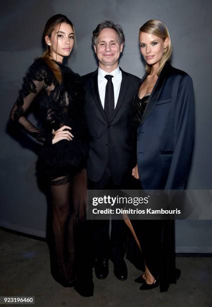 Cindy Mello, Jason Binn and Alena Blohm at the Exhibition and after party of the "#LEGENDARYFUTURE" Roadshow 2018 New York on February 22, 2018.