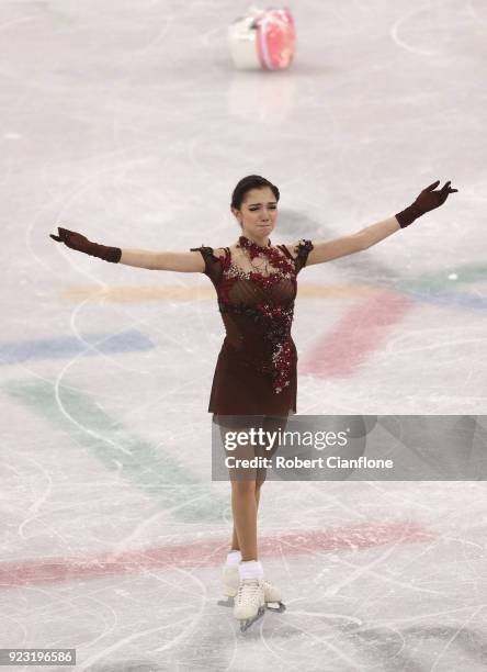 Evgenia Medvedeva of Olympic Athlete from Russia competes during the Ladies Single Skating Free Program on day fourteen of the PyeongChang 2018...