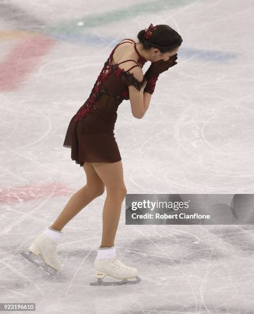 Evgenia Medvedeva of Olympic Athlete from Russia competes during the Ladies Single Skating Free Program on day fourteen of the PyeongChang 2018...
