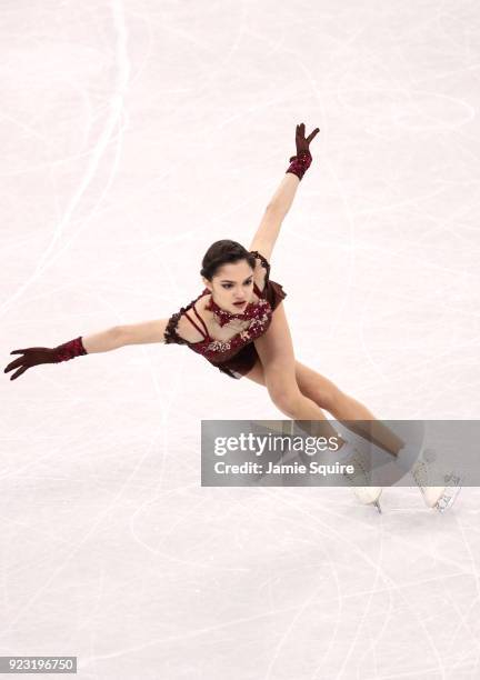 Evgenia Medvedeva of Olympic Athlete from Russia competes during the Ladies Single Skating Free Skating on day fourteen of the PyeongChang 2018...