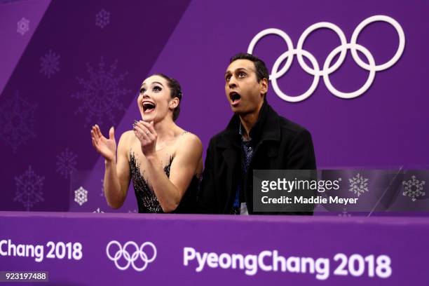 Kaetlyn Osmond of Canada reacts after competing during the Ladies Single Skating Free Skating on day fourteen of the PyeongChang 2018 Winter Olympic...