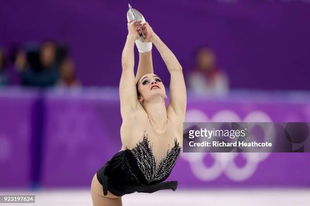Kaetlyn Osmond of Canada competes during the Ladies Single Skating Free Skating on day fourteen of the PyeongChang 2018 Winter Olympic Games at...