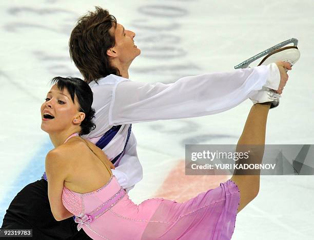 Ekaterina Rubleva and Ivan Sheffer of Russia perform their free dance at the ISU Grand Prix Cup in Moscow on October 24, 2009. They won the third...