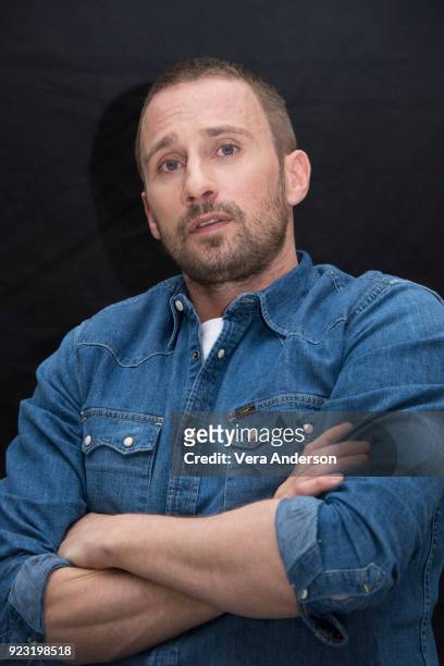 Matthias Schoenaerts at the "Red Sparrow" Press Conference at the Claridges Hotel on February 21, 2018 in London, England.