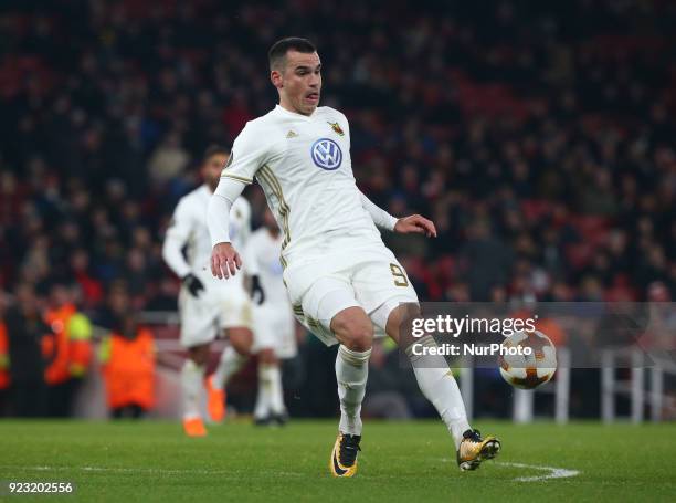 Dino Islamic of Ostersunds FK during UEFA Europa League - Round 32 - 2nd Leg match between Arsenal and Ostersunds FK at The Emirates , London 22 Feb...