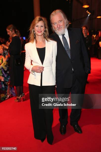 Leslie Malton and her husband Felix von Manteuffel during the Goldene Kamera reception on February 22, 2018 at the Messe Hamburg in Hamburg, Germany.