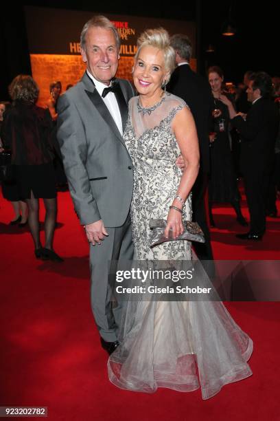 Joerg Wontorra and his girlfriend Susanne Bausch during the Goldene Kamera reception on February 22, 2018 at the Messe Hamburg in Hamburg, Germany.