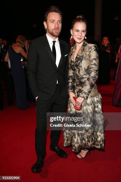 Ewan McGregor and Alicia von Rittberg during the Goldene Kamera reception on February 22, 2018 at the Messe Hamburg in Hamburg, Germany.