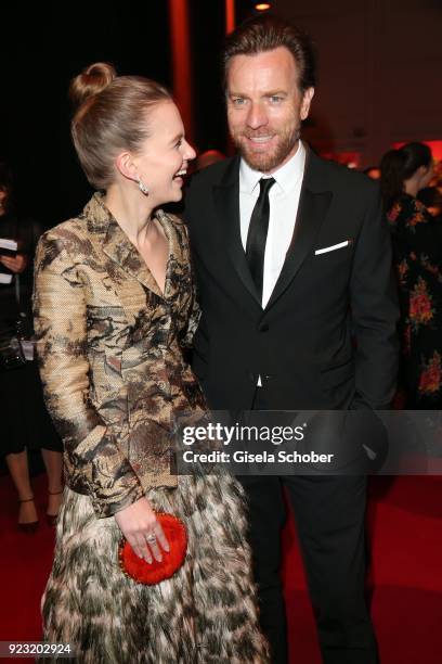 Ewan McGregor and Alicia von Rittberg during the Goldene Kamera reception on February 22, 2018 at the Messe Hamburg in Hamburg, Germany.