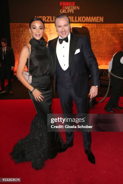 Verona Pooth and her husband Franjo Pooth during the Goldene Kamera reception on February 22, 2018 at the Messe Hamburg in Hamburg, Germany.