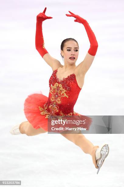 Alina Zagitova of Olympic Athlete from Russia competes during the Ladies Single Skating Free Skating on day fourteen of the PyeongChang 2018 Winter...