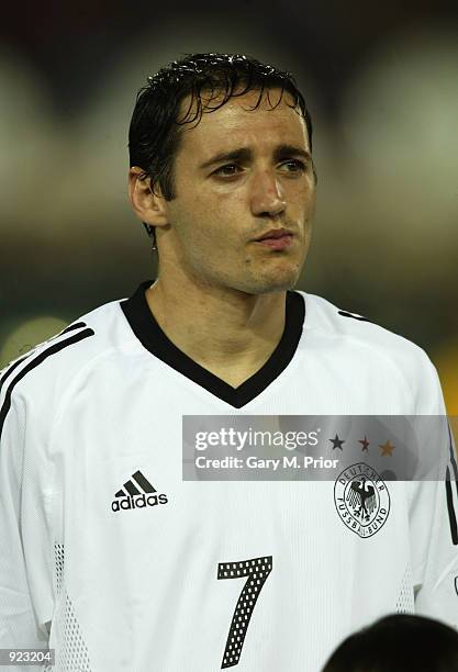 Portrait of Oliver Neuville of Germany before the Germany v Brazil, World Cup Final match played at the International Stadium Yokohama, Yokohama,...