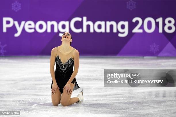 Canada's Kaetlyn Osmond competes in the women's single skating free skating of the figure skating event during the Pyeongchang 2018 Winter Olympic...