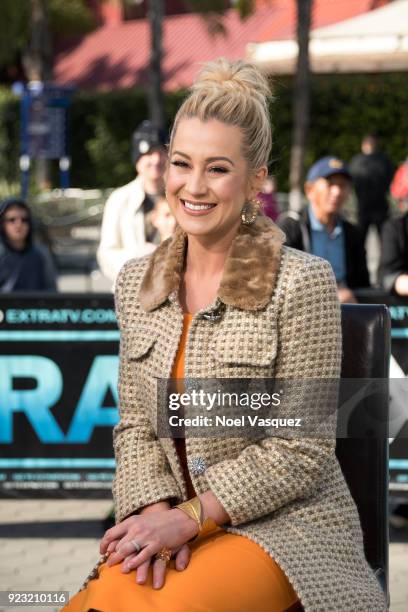 Kellie Pickler visits "Extra" at Universal Studios Hollywood on February 22, 2018 in Universal City, California.