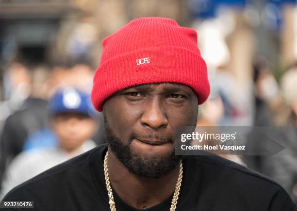 Lamar Odom visits "Extra" at Universal Studios Hollywood on February 22, 2018 in Universal City, California.