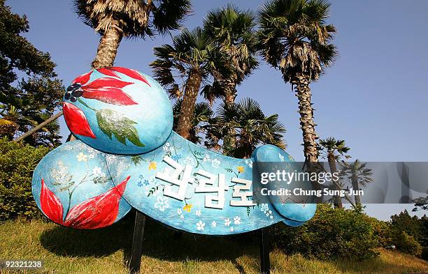 General view of the theme park 'Love Land' on October 24, 2009 in Jeju, South Korea. Love Land is an outdoor sex-themed sculpture park which opened...