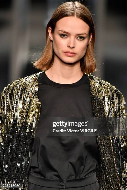 Model walks the runway at the Alberta Ferretti Ready to Wear Fall/Winter 2018-2019 fashion show during Milan Fashion Week Fall/Winter 2018/19 on...