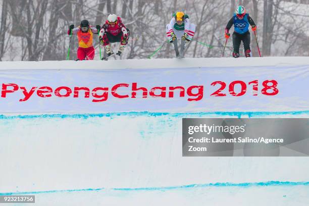 Kelsey Serwa of Canada takes 1st place, Sanna Luedi of Switzerland competes, Katrin Ofner of Austria competes, Anastasiia Chirtcova of Russia...