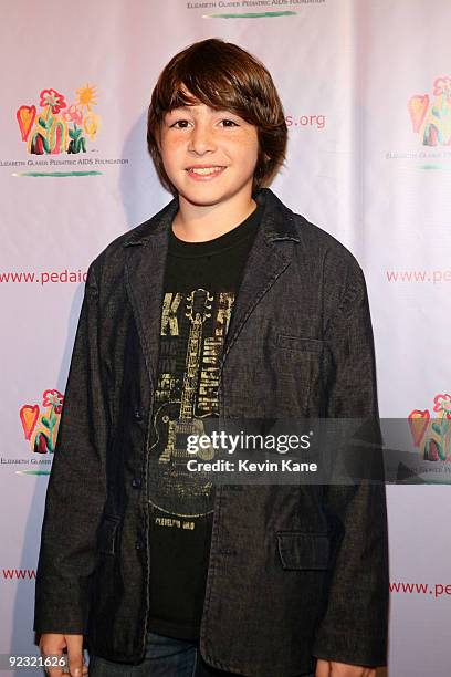 Actor Jonah Bobo attends the Elizabeth Glaser Pediatric AIDS Foundation "Kids for Kids Family Carnival" at Industria Superstudio on October 24, 2009...