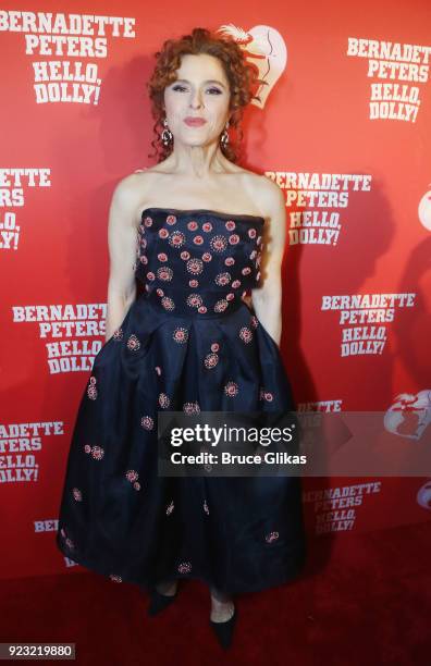 Bernadette Peters poses at her Opening Night celebration for "Hello Dolly" on Broadway at Sardis on February 22, 2018 in New York City.